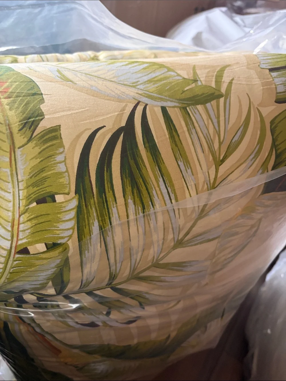 Tommy Bahama Palmiers Green Cotton Sateen Reversible 4-pc Comforter Set King